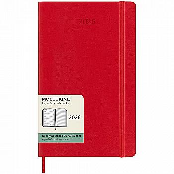 Щотижневик червоний, м’який, середній Moleskine 2026, DSF212WN3Y26 Щотижневик червоний, м’який, середній Moleskine 2026, DSF212WN3Y26
