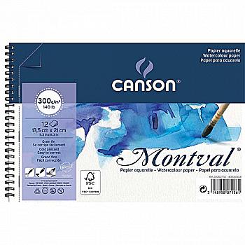 Альбом для акварелі 12 арк. 300 г (10,5*15,5 см) "Montval FIN", на пружині, 200807154 Canson Альбом для акварелі 12 арк. 300 г (10,5*15,5 см) "Montval FIN", на пружині, 200807154 Canson