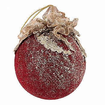 Іграшка новорічна Бургунд, Кулька, 8 см, 1901 Іграшка новорічна Бургунд, Кулька, 8 см, 1901