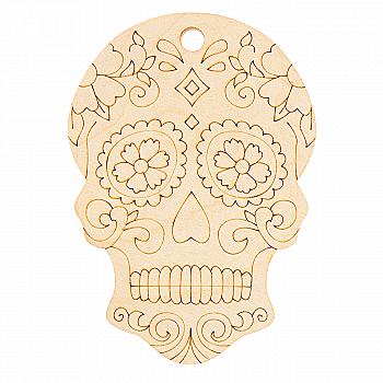 Заготівка дерев`яна Череп з завитками, 3-114