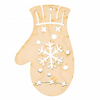 Заготівка дерев`яна "Рукавичка різблена-4, підвіс", NY144 Заготівка дерев`яна "Рукавичка різблена-4, підвіс", NY144