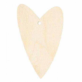 Заготівка дерев`яна Серце №3 100*85 мм, НГ0018 Заготівка дерев`яна Серце №3 100*85 мм, НГ0018