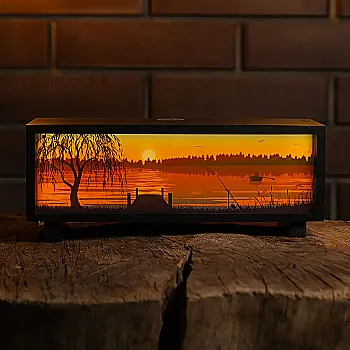 Ночник-панорама "Рыбалка", черный (LED, Аккумулятор, USB Type-C), npa1007 Ночник-панорама "Рыбалка", черный (LED, Аккумулятор, USB Type-C), npa1007