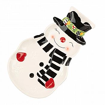 Тарілка керамічна, новорічна, 2307M8046-1 Тарілка керамічна, новорічна, 2307M8046-1