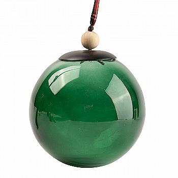 Підвіска новорічна Куля зелена 12 см, 93706 Підвіска новорічна Куля зелена 12 см, 93706