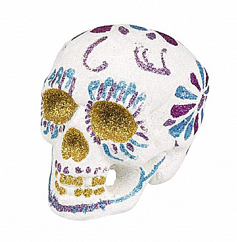 Декорация "Милый череп белый с глиттером" 16*14 см, 72058 ТМ "Boland"