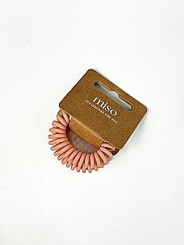 Резинка-пружинка матовая мини персиковая (набор из 2 шт), PR01