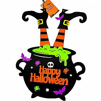 Вироб з фетру "Відьма в котлі" 40 см*30 см, ХН-84 Вироб з фетру "Відьма в котлі" 40 см*30 см, ХН-84