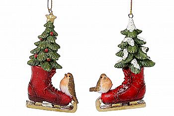 Декор підвісний "Ковзани" 8 см, 707-422 Декор підвісний "Ковзани" 8 см, 707-422