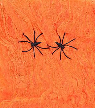 Декор Павутина помаранчева з двома павучками, 20 г, 973364 Декор Павутина помаранчева з двома павучками, 20 г, 973364