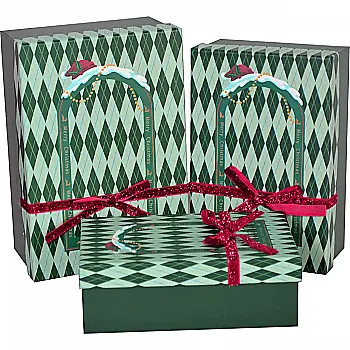 Подарункова коробка прямокутна НР, зелена абстракція "Merry Christmas", 19*12*6,5 см, 1103780621 Подарункова коробка прямокутна НР, зелена абстракція "Merry Christmas", 19*12*6,5 см, 1103780621