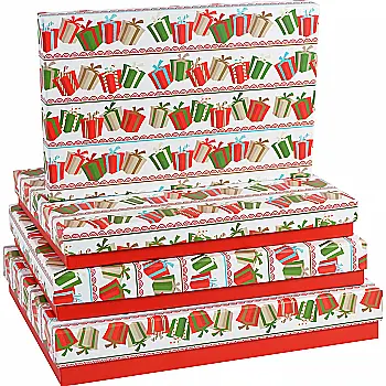 Подарункова коробка прямокутна НР, червона "Новорічні подарунки", 34,5*23,5*4,5 см, 180423212 Подарункова коробка прямокутна НР, червона "Новорічні подарунки", 34,5*23,5*4,5 см, 180423212