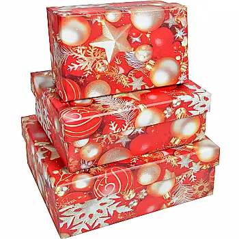 Подарункова коробка прямокутна НР, червона, "Новорічні іграшки", 16,2*12*6,5 см, 110313963 Подарункова коробка прямокутна НР, червона, "Новорічні іграшки", 16,2*12*6,5 см, 110313963