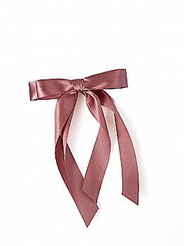 Бант атласная лента цвета пудра (крепеж автомат), BA-8