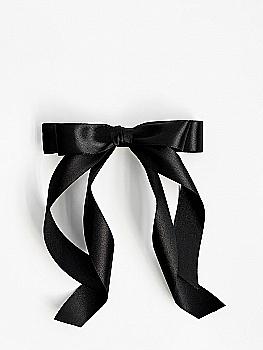 Бант атласний стрічка кольору чорний (кріплення автомат), BA-1 Бант атласний стрічка кольору чорний (кріплення автомат), BA-1