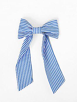 Бант голубая полоска крепления автомат, S006