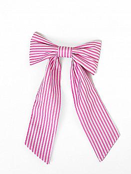 Бант розовая полоска крепления автомат, S007 Бант розовая полоска крепления автомат, S007