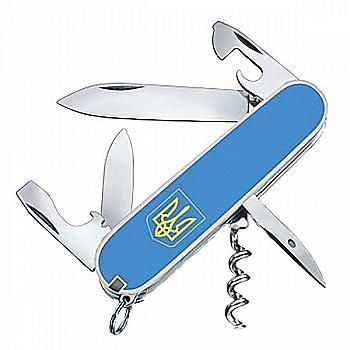 Нож Spartan Ukraine 91мм/12предм/белый/штоп/Герб голубой, Vx1.3603.7_T0070r