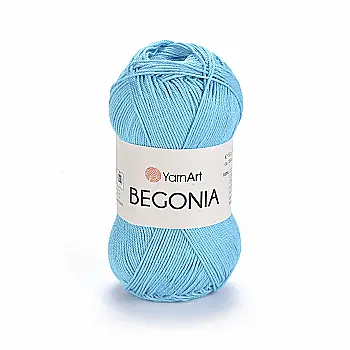 Пряжа 100% бавовна мерсеризована,0008 Бірюза, 169 м,TM YarnArt Begonia Пряжа 100% бавовна мерсеризована,0008 Бірюза, 169 м,TM YarnArt Begonia