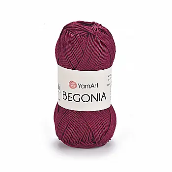 Пряжа 100% бавовна мерсеризована, 0112 Бордо, 169 м,TM YarnArt Begonia Пряжа 100% бавовна мерсеризована, 0112 Бордо, 169 м,TM YarnArt Begonia