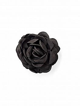 Заколка автомат пион черная, kvit01