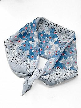 Косынка большие голубые маки, EW6-5