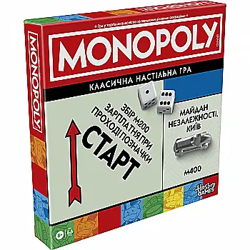 Гра настільна "Монополія класична" Hasbro, G0009 Гра настільна "Монополія класична" Hasbro, G0009