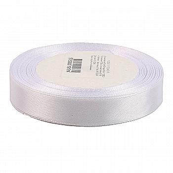 Стрічка атласна 15 мм*25 ярдів "Біла", 15250011 Стрічка атласна 15 мм*25 ярдів "Біла", 15250011