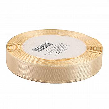 Стрічка атласна 15 мм*25 ярдів "Світло-золота", 15250021 Стрічка атласна 15 мм*25 ярдів "Світло-золота", 15250021