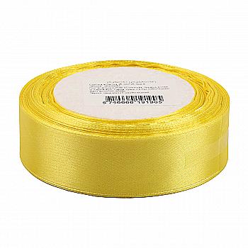Стрічка атласна 25 мм*25 ярдів "Жовта", 25250151 Стрічка атласна 25 мм*25 ярдів "Жовта", 25250151