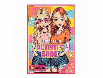 Книга для творчості "Мода та розваги" з наліпками Besties, 990201 Книга для творчості "Мода та розваги" з наліпками Besties, 990201