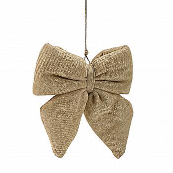 Игрушка новогодняя Бант, золотой, 1210