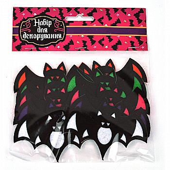 Декор з фетру "Летючі миші", ХН-08 Декор з фетру "Летючі миші", ХН-08