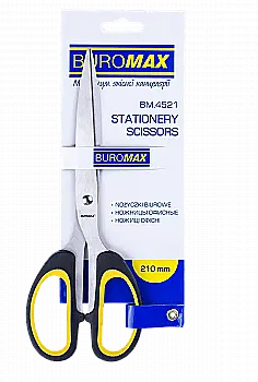 Ножиці 210 мм, суцільнометалеві, ручки з гумовими вставками, ВМ.4521 Ножиці 210 мм, суцільнометалеві, ручки з гумовими вставками, ВМ.4521
