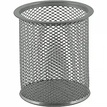 Підставка для ручок 80*80*97 мм, кругла, метал. срібл. BM.6202-24