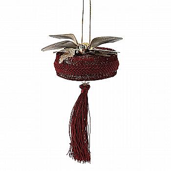 Игрушка новогодняя Бургунд, Ящик, 13 см, 1906