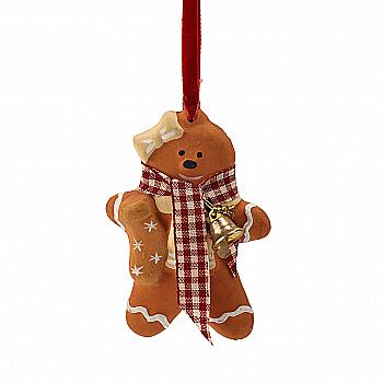 Игрушка новогодняя "Пряник-человечек" 10 см, 111
