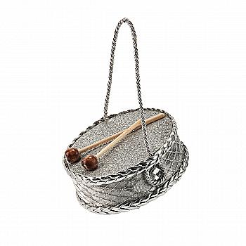 Игрушка новогодняя Арктика "Барабан" микс, 10 см, 1307