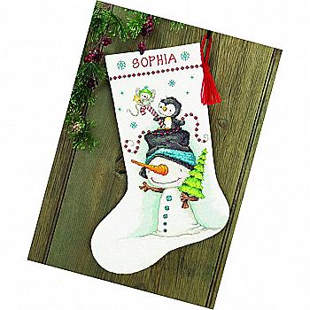 Набір для вишивання хрестом "Веселе тріо, Jolly Trio Stocking", 70-08937 Dimensions Набір для вишивання хрестом "Веселе тріо, Jolly Trio Stocking", 70-08937 Dimensions