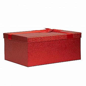 Подарункова коробка прямокутна НР, "Червоний блиск", 21*15*8,5 см, 1210342702