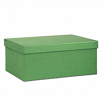 Подарочная коробка прямоугольная НР, зеленая, 29*22*12,5 см, 121035026