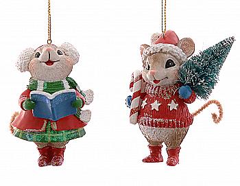 Прикраса сувенірна, декоративна "Миша" 9,5 см, 22906, (2 види в асорт.), ТМ "A&G"