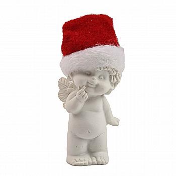 Украшение новогоднее Ангелочек-Санта "Igor" h=8-11 см в шапке, бело-красный (в ассортименте), 82450 Lang