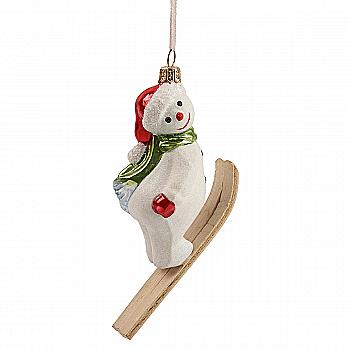 Елочное украшение Снеговик на лыжах, F1345-124778