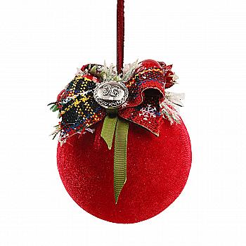 Игрушка новогодняя Рождество, Шар, 8 см, 101