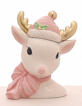 Прикраса сувенірна, декоративна керамічна банка "Олень" 23,5 см,  25208, ТМ "A&G"