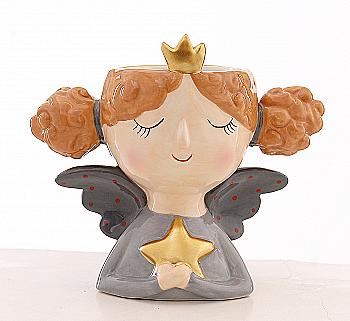 Прикраса сувенірна, декоративна керамічна ваза "Ангел" 18,4 см, 18710, ТМ "A&G"