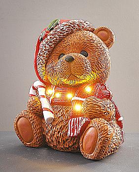 Украшение сувенирное, декоративная статуэтка «Мишка с LED светом» 29 см, 20707, ТМ «A&G»