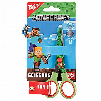 Ножницы Yes «Minecraft» 13 см, с принтом на лезвии, зеленые, 480436