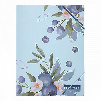 Папка на гумках А4 Arabeski, матовий непрозорий пластик, морська хвиля, BM.3907-17